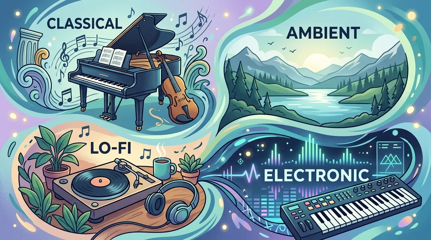 Popular Focus Music Styles for Studying and Productivity
